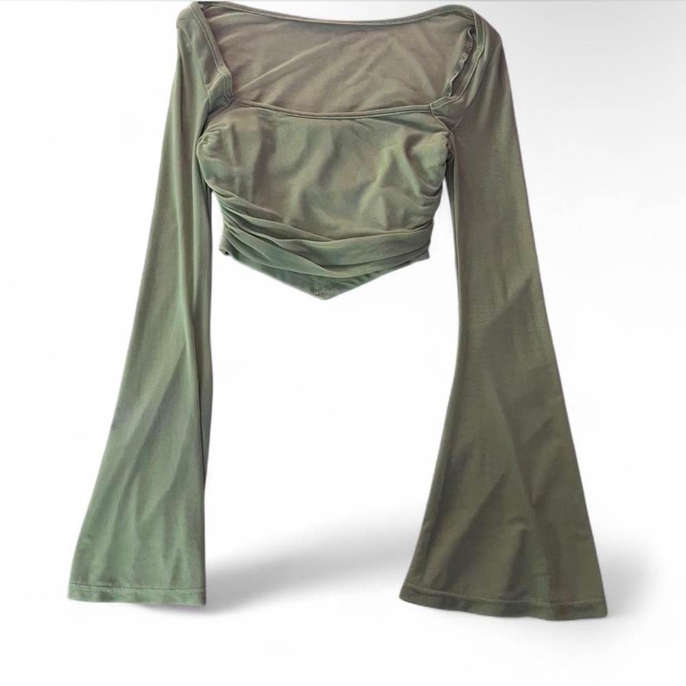 Elegant Olive Green Women's Top